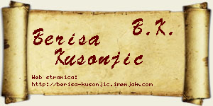 Beriša Kusonjić vizit kartica